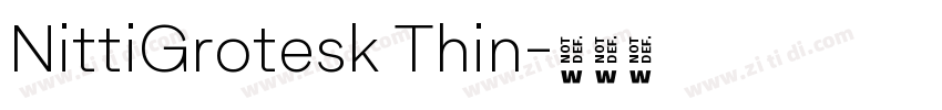 NittiGrotesk Thin字体转换